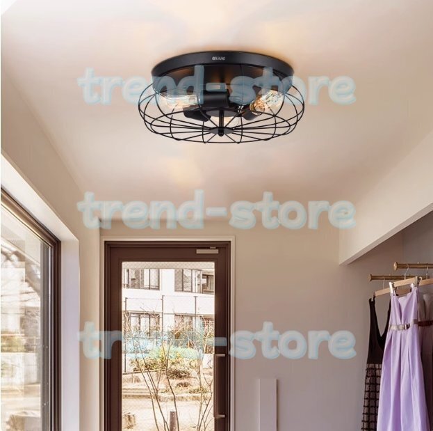 インダストリアル 3灯ペンダントライト シャンデリア天井照明器具 アンティーク 工業照明 2タイプ選択可拍卖