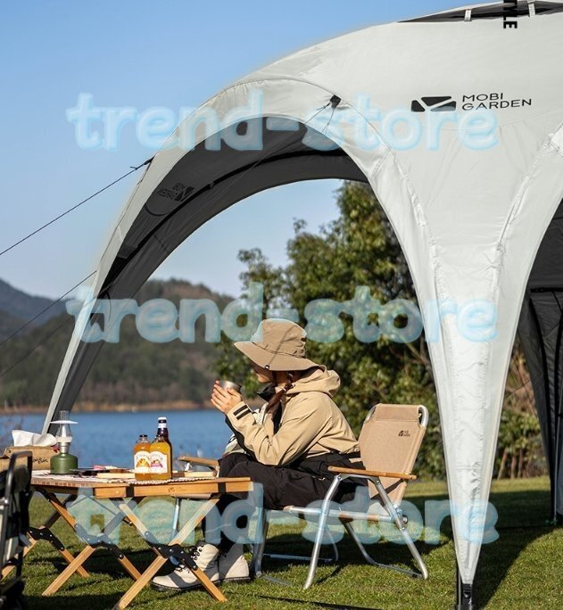 パーティーシェード タープ テント シェード イベントBBQ アウトドア キャンピング 雨よけ 日よけ UV50+ 通気性抜群 コンパクト ブラウン拍卖