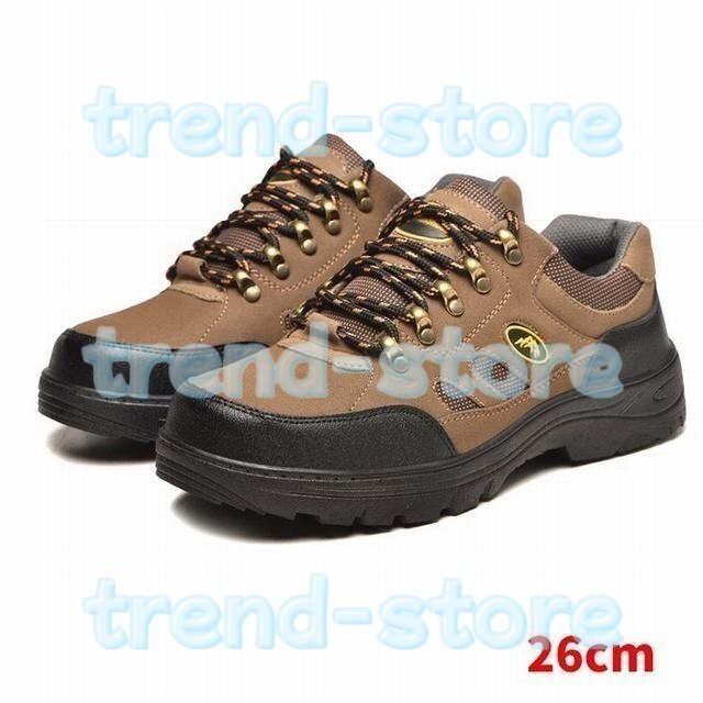 トレッキングシューズ 登山靴 ハイキング キャンプ アウトドアシューズ ハイカット防水 防滑カジュアルシューズ 靴26cm拍卖