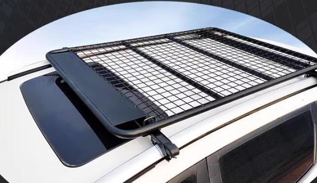 ルーフキャリア ルーフラック フラット マンガン鋼製 取り付け部品付き スクエアバー対応 長さ1.4×幅0.98m 最大積載150kg拍卖