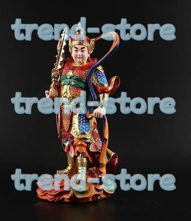 【仏像】韋駄天(いだてん)寺院用仏像 韋駄天様 いだてん 高さ26cm拍卖