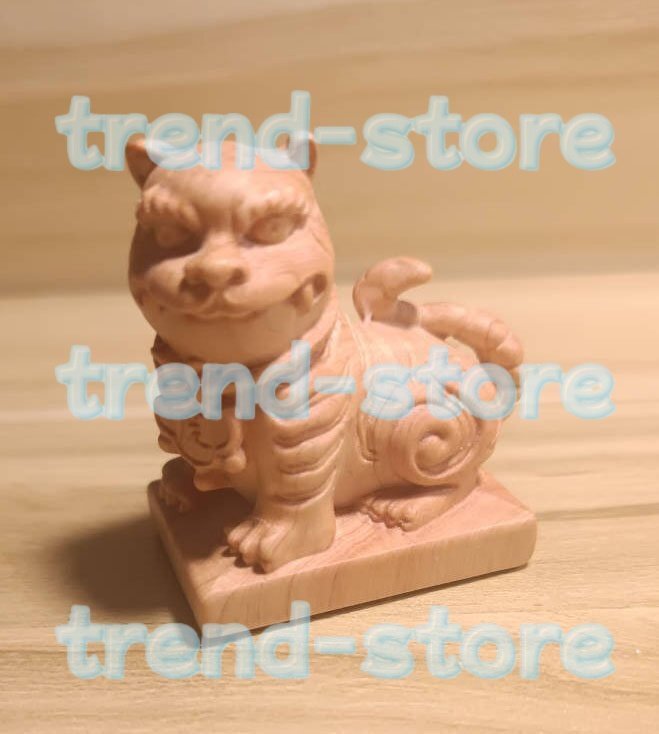 稀少珍品 木製仏像 虎 置物 美術工芸品 彫刻工芸品拍卖