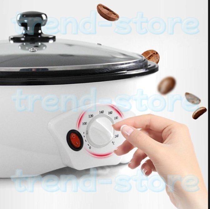 コーヒーロースター 自動 コーヒー生豆焙煎器 小型 コーヒー豆ロースター 焙煎器 業務用 家庭用 焙煎機 500g 温度調節可能100℃ - 240℃拍卖