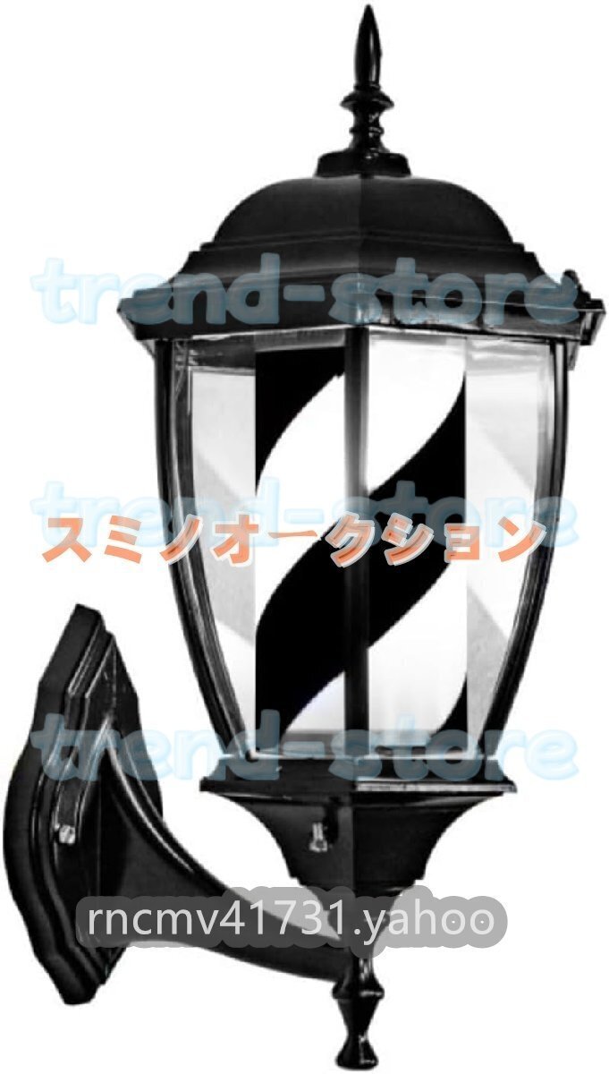 バーバーショップ屋外ターンライト サインポール 壁掛け式 ヘアーサロン理容室オープンサイン 灯理髪店の柱 スピニングスト拍卖