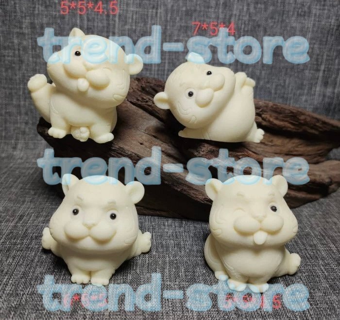 干支 虎 置物 繊細彫刻 彫刻工芸品 4点拍卖