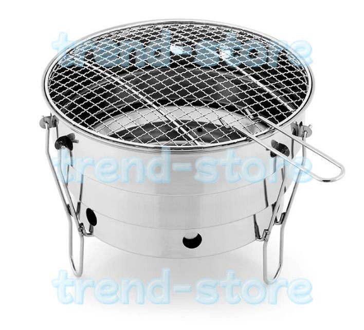 バーベキューコンロ?焚火台 バーベキューストーブ 小型焼き網ハンドル付き軽量ネイチャーストーブ 薪ストーブ ミニストーブ 収納バッグ拍卖