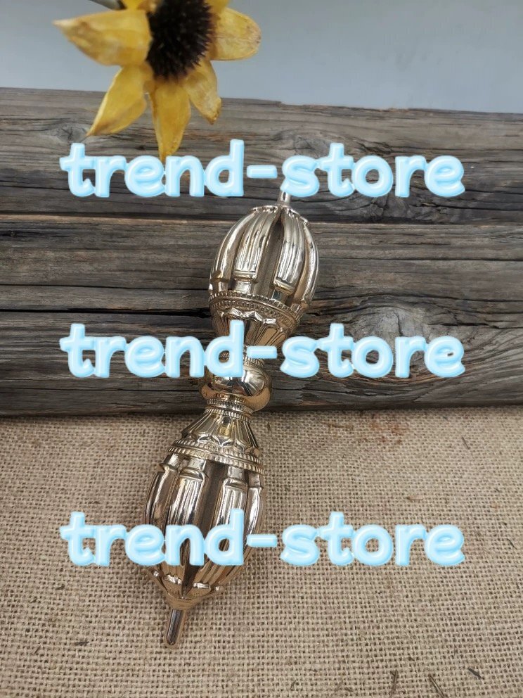 九鈷杵 九股金杵 真鍮製 法器 仏教法具 辟邪 仏具 魔除け長さ19cm拍卖