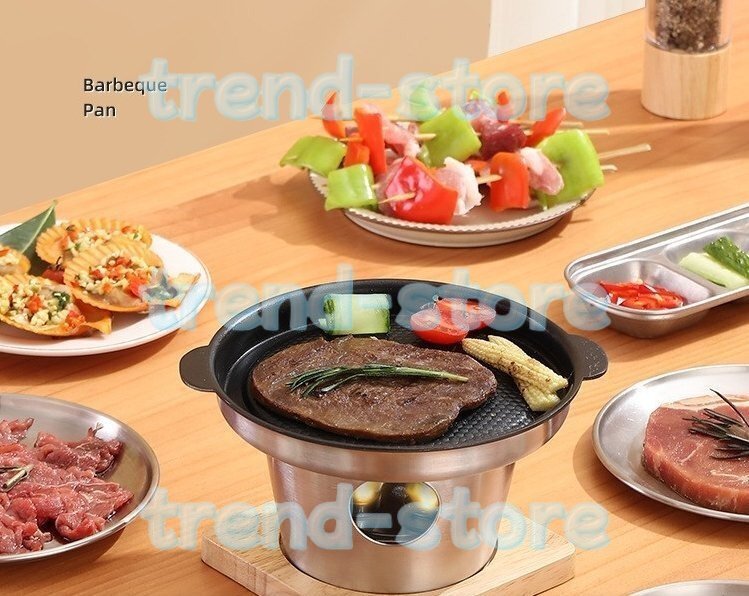 バーベキュー 鉄板プレート 焼き肉プレート 焼肉プレ ト ひとり用 鉄板焼き プレート 一人用コンロ 専用木台付き ミニコンロ付き z1549拍卖