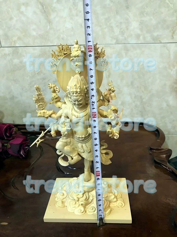 烏枢瑟摩明王 祈る厄除 供養仏 木彫仏像 災難除去 仏教工芸品拍卖