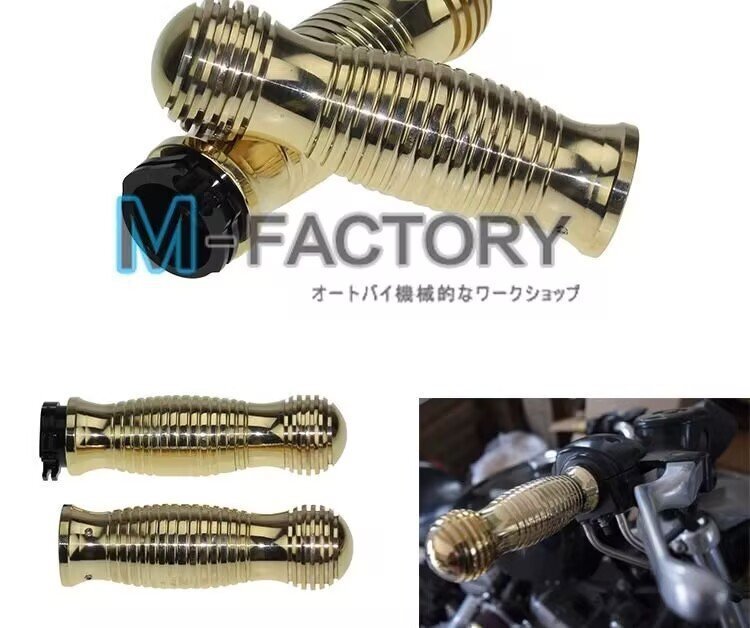 ハーレー ブラスグリップ ビンテージ アルミ スポーツスター ダイナ ソフテイル ツーリング ナックル パンヘッド インチ xl拍卖