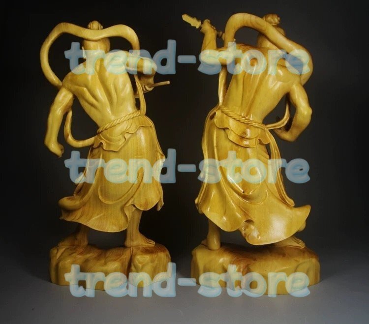 仏教美術 仁王像 置物 木彫仏像拍卖