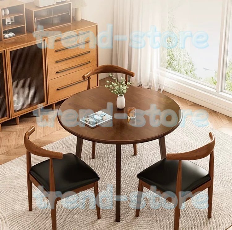 テーブルと椅子の組み合わせ 丸ダイニングテーブルと椅子セット レジャーテーブルと椅子セット 80cm 椅子3脚拍卖