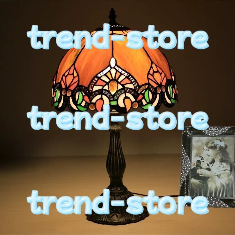 ステンドランプ 花柄 照明 ステンドグラス 室内装飾 レトロな雰囲気 ティファニー技法 テーブルスタンド拍卖