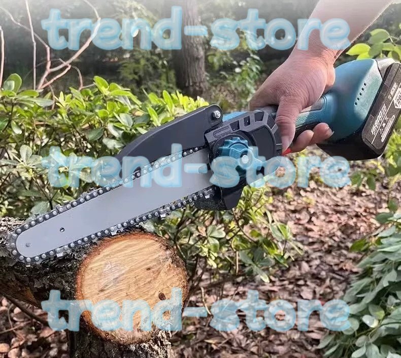 充電式チェーンソー 小型チェンソー マキタ 18Vバッテリー互換 6インチ 電動チェーンソー 家庭用 強力軽量 木工切断 収納箱 バッテリー付き拍卖