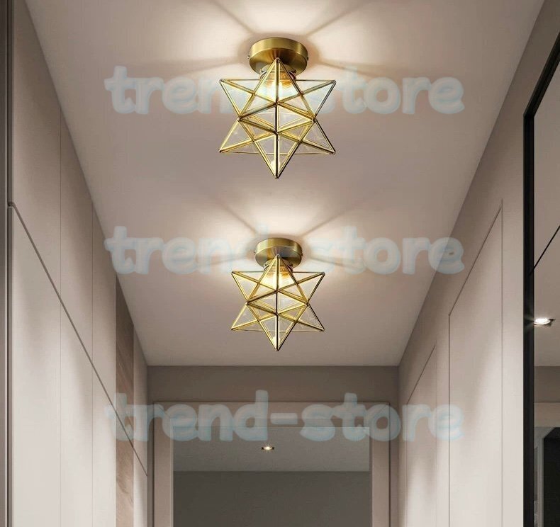 シーリングライト 小型 天井照明 LED照明 北欧風 星の形ライト 透き通った拍卖