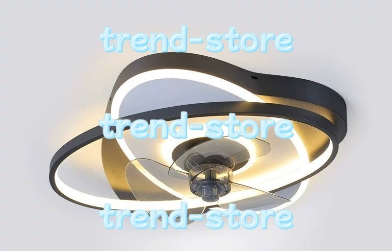 国内稀少! リモコン付き 北欧LEDシーリングファンライト、照明天井ファン 無段階調光調色 照明器具拍卖
