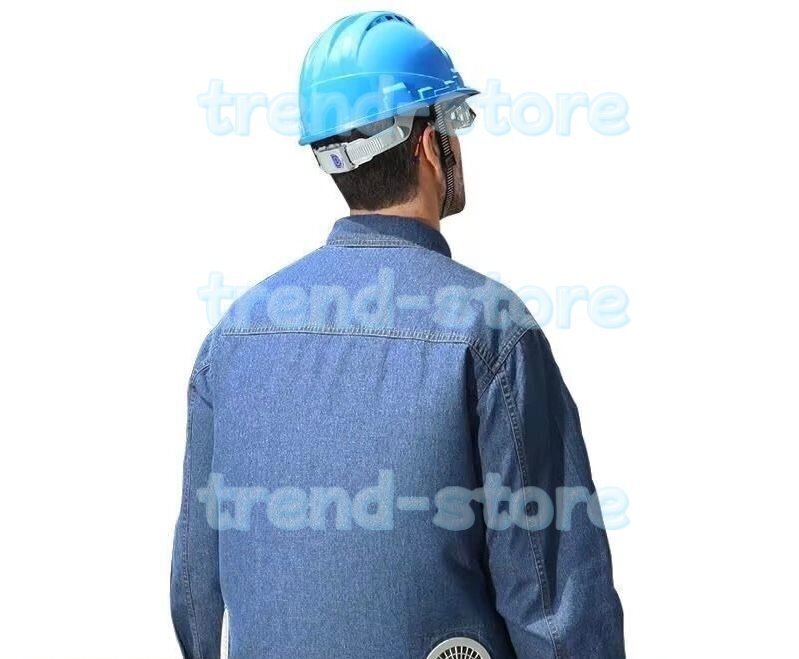 2023年 デニム 空調服 ファンバッテリーセット 20000mAh 長袖 おすすめ 風神作業服 ジャケット 大容量 空調服 夏 洗濯可 熱中症対策拍卖