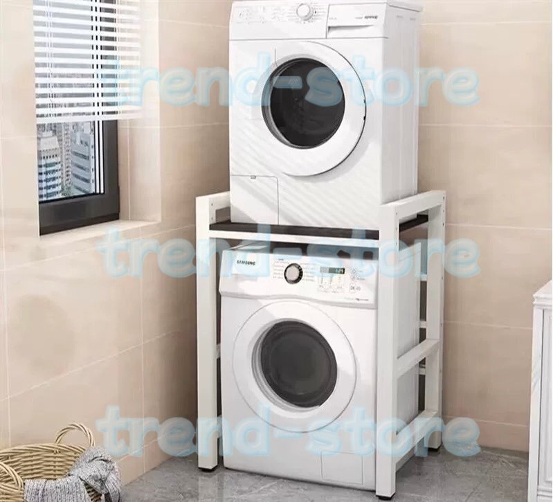 洗濯機収納フレーム 乾燥機スタンド バルコニードラム収納ラック バスルームの棚 洗濯機の上の棚 バスルームランドリールーム用 原色拍卖