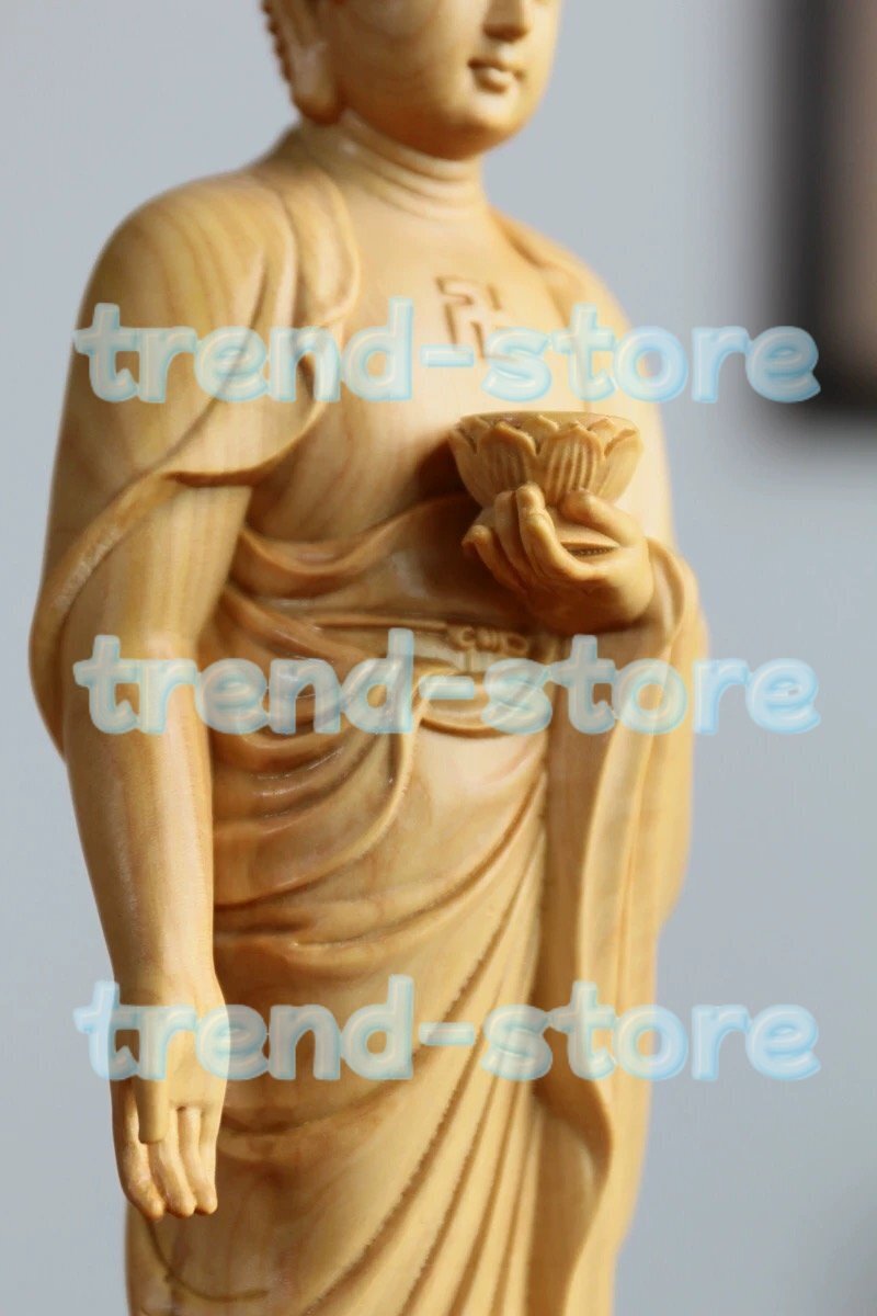 阿弥陀如来像 阿弥陀如来立像 阿弥陀如来 仏教美術 置物 木彫り 仏像拍卖