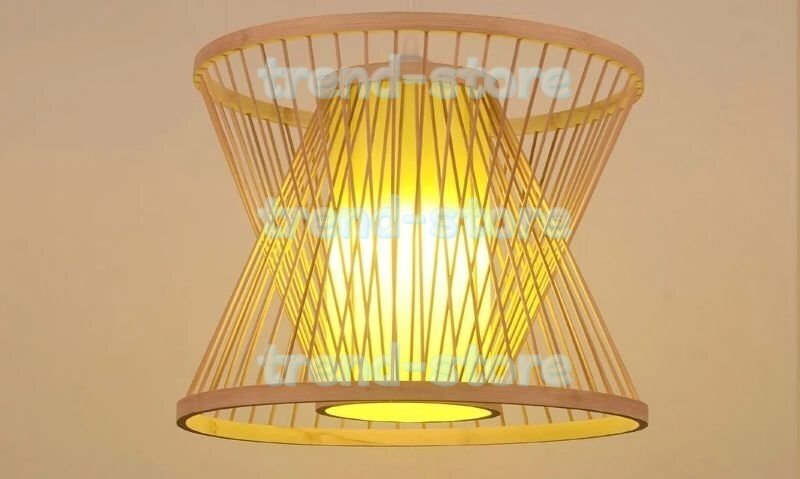 新入荷★ファンネルスタイル 竹製シャンデリア 手編みランプ 天然素材製 レストラン/居間用シャンデリア 照明 装飾品拍卖