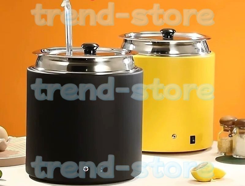 ステンレス鋼 10L スープジャー スープ保温鍋 ビュッフェ 業務用電気式スープウォーマー温度調整 レストラン キッチン用品拍卖