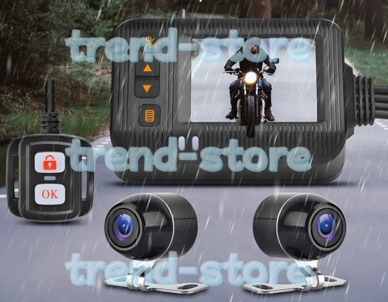 ドライブレコーダー バイク用 前後カメラ IP67 全体防水防塵 2インチ 150°広角 Gセンサー 駐車監視 USB充電可 ホルダー付 XCJLY60拍卖