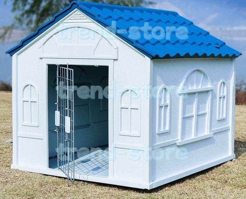 品質保証★ 水洗い可能 犬小屋 屋外 ドッグハウス ペットハウス 腐食しない プラスチック製 三角屋根 大型犬 中型犬 雨よけ 耐久性 U384拍卖