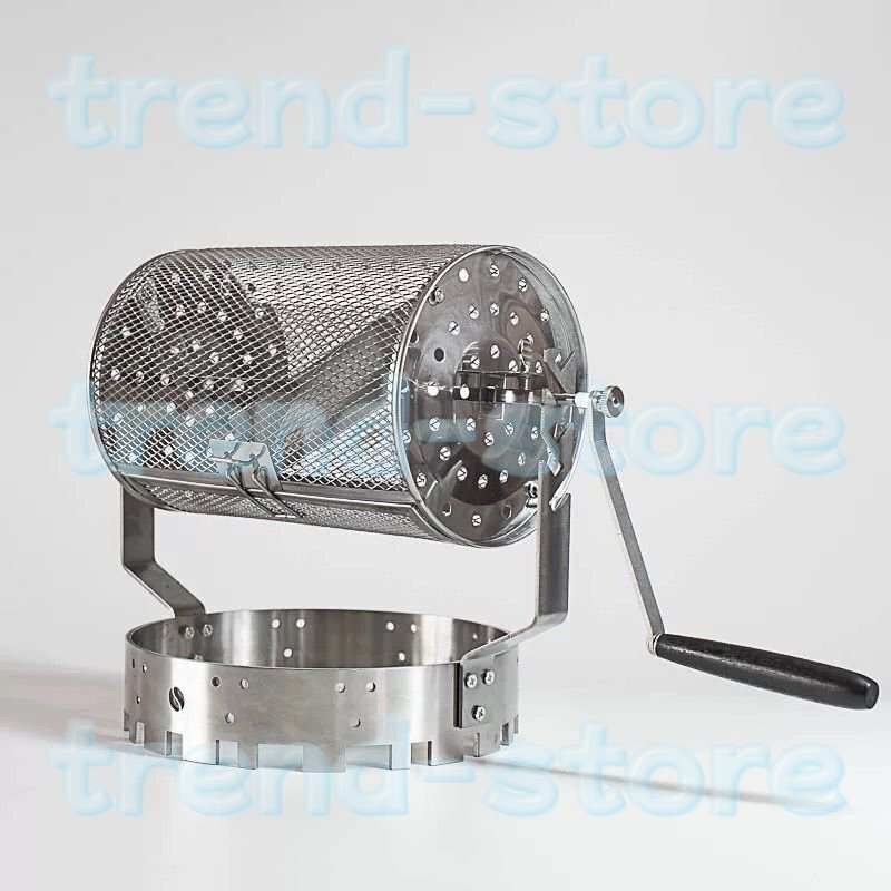 手動回転 コーヒー 家庭用豆焙煎機 ハンドル付き ステンレス鋼製 豆のベーキングメーカー エスプレッソ機械 コーヒーロースター拍卖