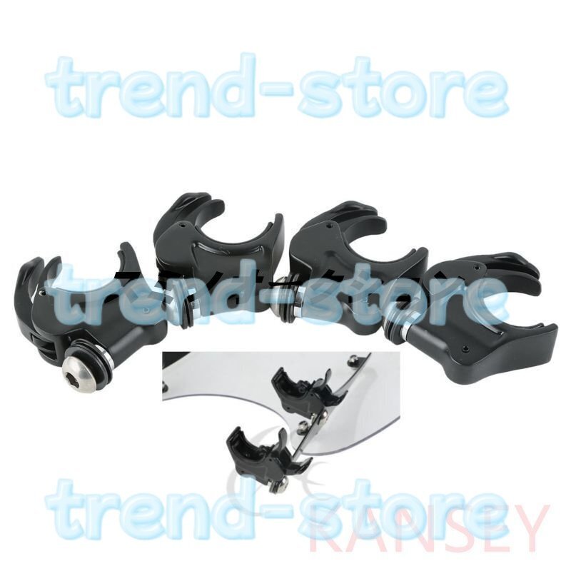 ハーレー39mmフォーク用 デタッチャブルクランプ クォーターフェアリング ウィンドシールド純正タイプ スポーツスター ダイナ xl fxd bk拍卖