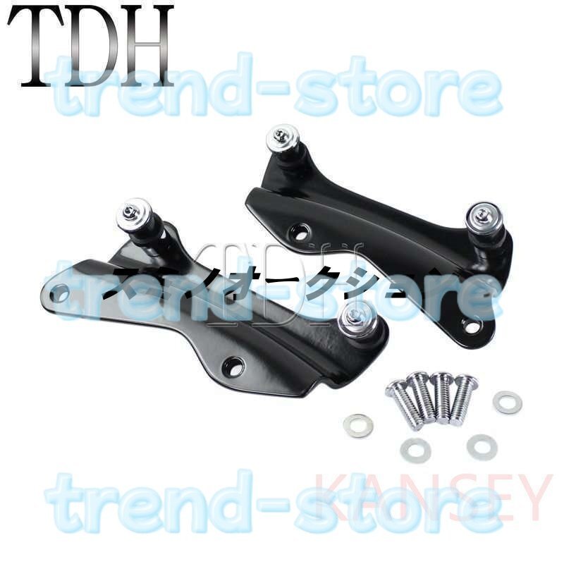 ツーリング 黒 4ポイントドッキングハードウェア デタッチャブル ロードキング flhr flhx 2014-2019 ハーレー ストリートグライド拍卖