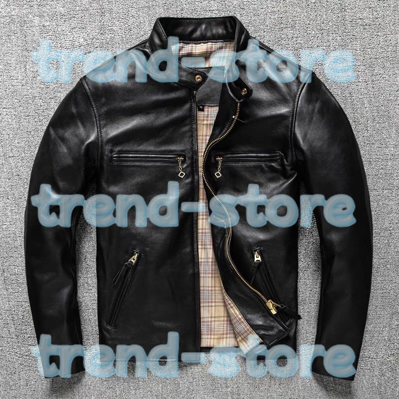 稀少品■メンズ 革ジャン最上級 羊革 スタンドカラー レザージャケット ライダース バイクウエア オートバイ ブルゾン本革 S~5XL拍卖