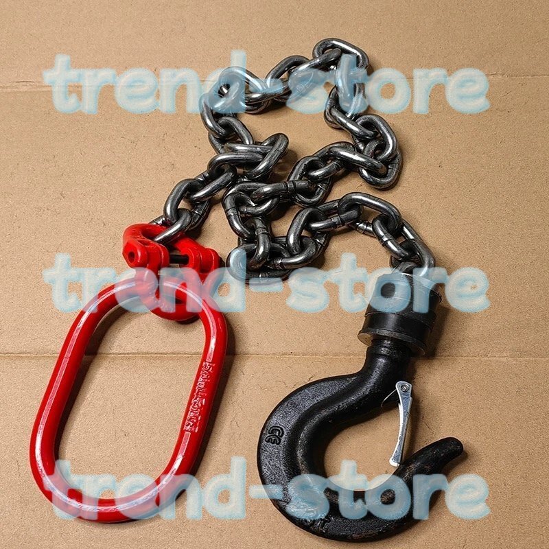 運搬作業用に チェーンスリング スリングフックタイプ G80マンガン鋼製 使用荷重1t 1本吊り ェーン径6mm 長さ4m拍卖