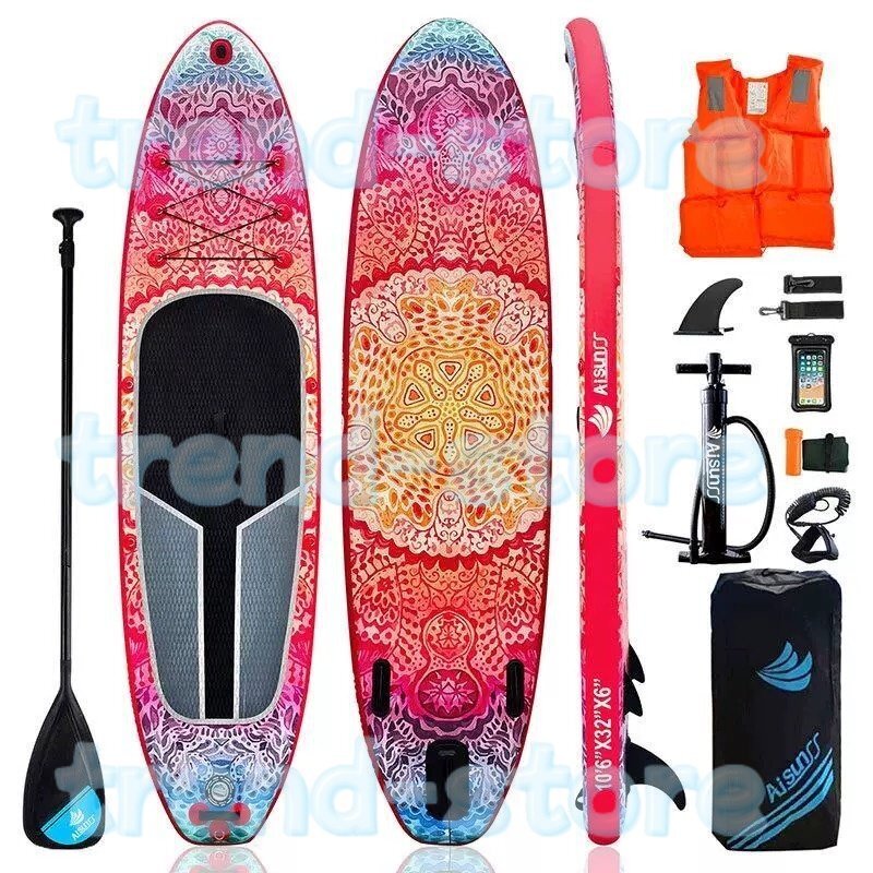 初心者インフレータブル スタンドアップパドルボード サップボード SUP 長320cm 幅81cm 厚15cm 耐荷重量160kg 軽量 安定拍卖