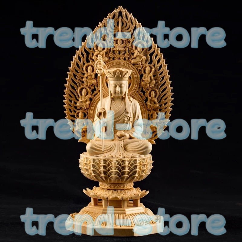 新作 地蔵菩薩 地蔵 置物 地蔵菩薩像 仏教工芸品 木工細工 木彫仏教 仏師で仕上げ品拍卖