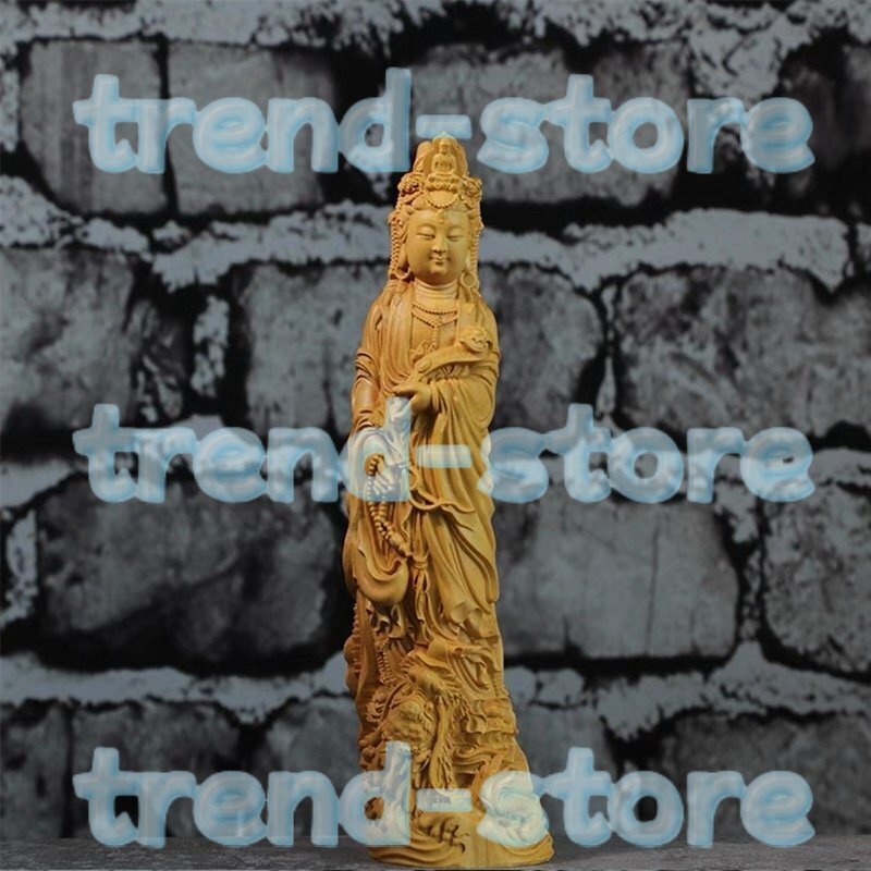 如意観音菩薩 観音菩薩 立像 木彫仏像 開運風水 木工細工 彫刻工芸品 無病息災拍卖