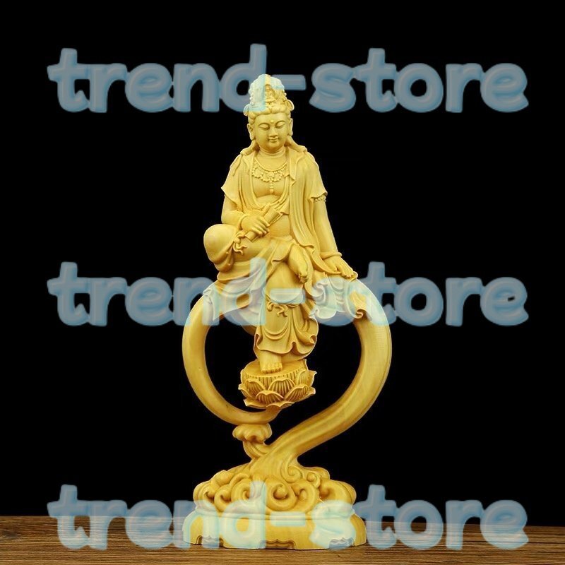 自在観音 観音菩薩 観音像 座像 彫刻工芸品 仏教美術 特上彫 総檜木材 仏像座像拍卖