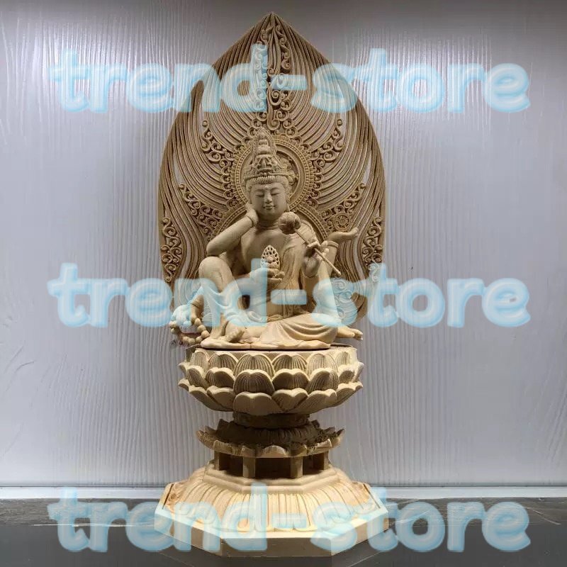 極上品 如意輪観音菩薩 観音菩薩 如意輪観音 如意輪 仏壇仏像 供養品 木彫仏像 祈る厄除 精密細工拍卖