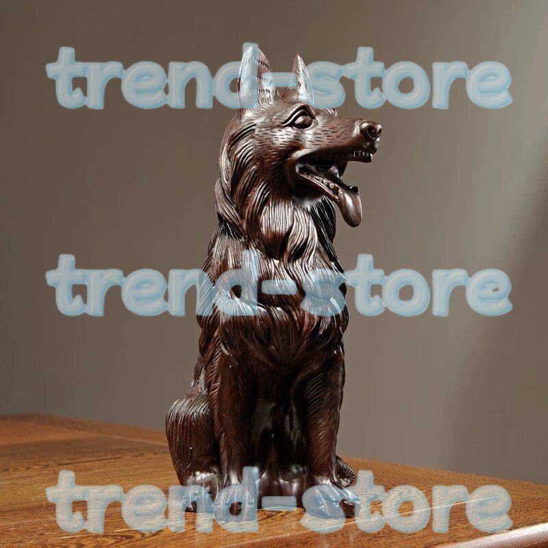 木製 犬 置物 古美術 東洋彫刻 工芸品 木彫り拍卖