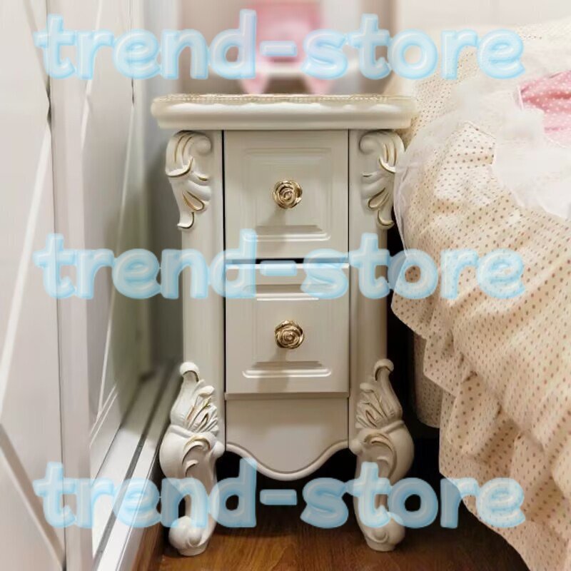 引き出し 狭いサイドテーブル チェスト プリンセス ロココ調 姫系 猫脚 猫足拍卖