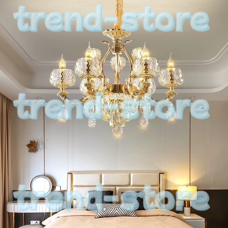 国内稀少!超豪華 水晶吊り下げ照明LED 天井照明 水晶 ラグジュアリーハイエンド 居間 書斎 水晶ライト おしゃれ 照明器具 6灯拍卖