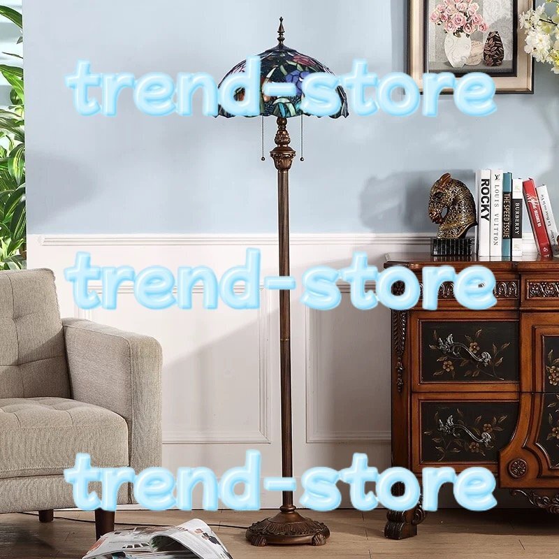 ヴィンテージ ステンドランプ ステンドグラス アン 花柄 レトロな雰囲気がおしゃれ 照明拍卖