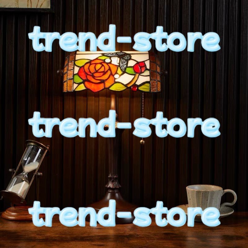 ヴィンテージ ステンドランプ ステンドグラス アンティーク 花柄 レトロな雰囲気が 照明 ブランド: Generic拍卖