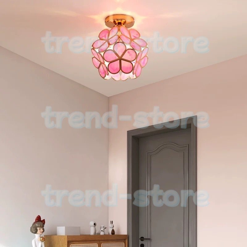 ☆ステンドランプ 天井照明 テーブルライト 花柄 レトロな雰囲気がおしゃれ★ヴィンテージ ティファニー技法 シャンデリア拍卖