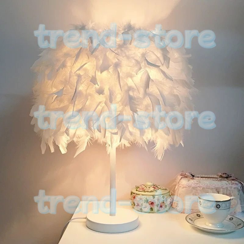 卓上ライト INS風 ファッション ロマンチック 雰囲気 インテリア 羽ライト ホワイトブラケット拍卖