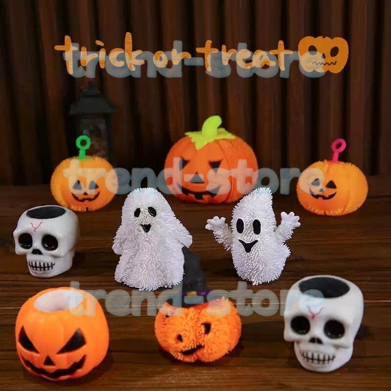 ハロウィン おもちゃ カボチャ 幽霊 玩具 6個セット スクイーズ玩具 ストレス解消 子供 可愛い 景品 置物 仕掛け ハロウィン 飾り 装飾拍卖