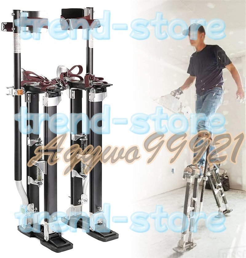 大人用乾式壁の 竹馬、大人のための歩行の竹馬、 20-40インチグレード調整可能なツールの竹馬の塗装またはクリーニング-黒 40in拍卖