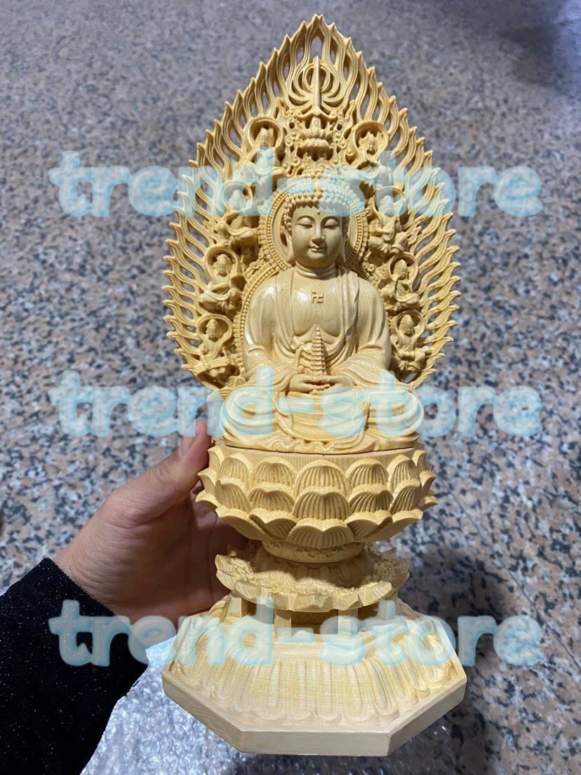 ☆極上品収蔵☆ 薬師如来像 薬師如来 仏像 薬師仏 仏教美術 総檜材 仏教工芸品 木彫り拍卖