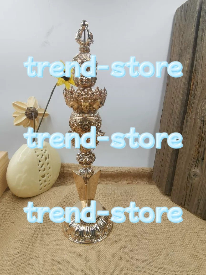 極上品 烏枢沙摩明王 金剛杵 仏具 舎利入れられる 工芸品 銅製 高さ33cm拍卖