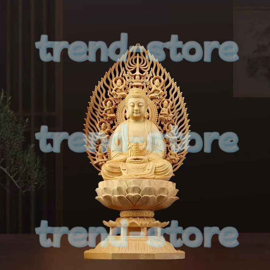 極上美品 新作 大日如来 十二干支守り本尊 木彫り 仏像 木彫り 仏教美術拍卖