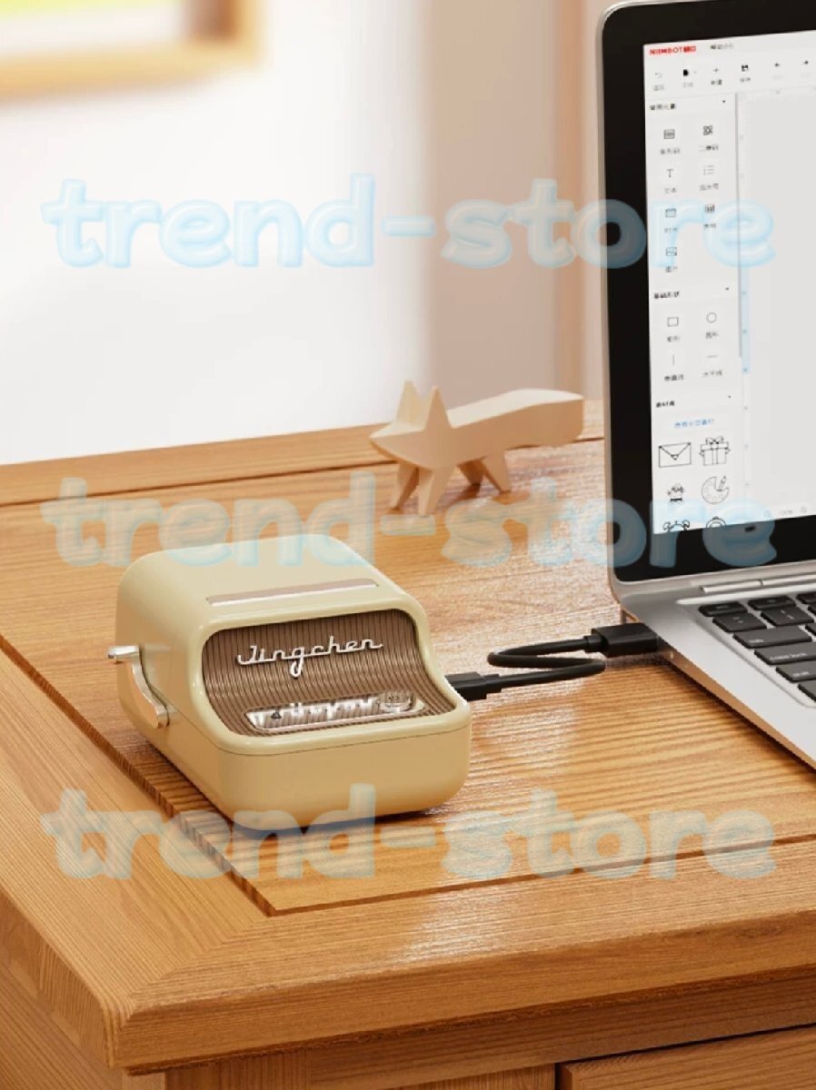 ラベルプリンター ラベルライターAPP制御 Bluetooth接続 小型携帯 ワイヤレス使用 インク不要 25-50mm 入学 入園 シール ラベル拍卖